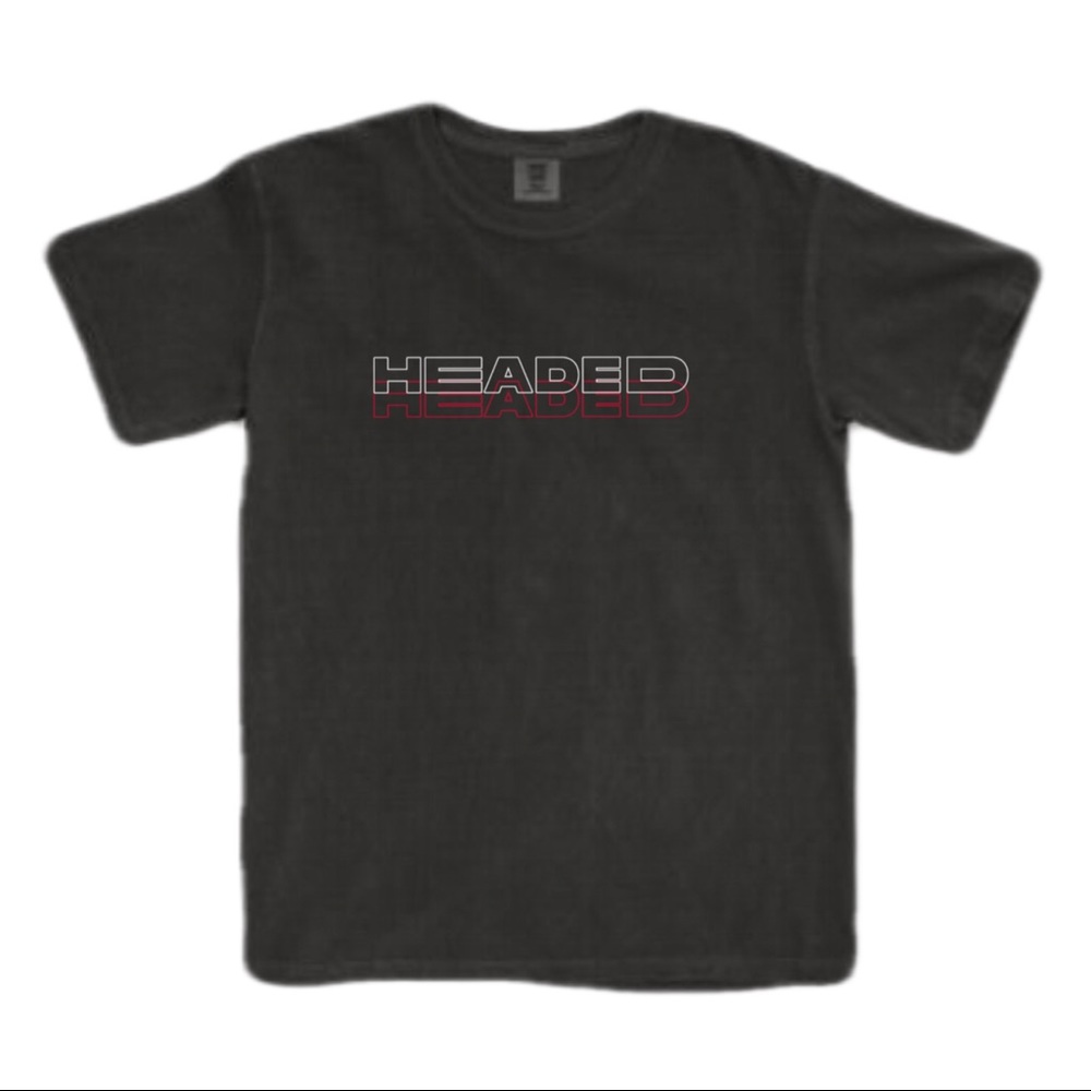 Headed rocket ship shirt